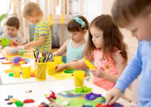 Art,And,Craft,Activity,In,Kindergarten.,Preschool,Kids,Hands,Working 3